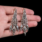 Antique Georgian Spanish Diamond Drop Earrings Silver Circa 1790