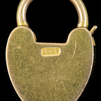Antique Victorian 15ct Gold Curb Bracelet With Heart Padlock