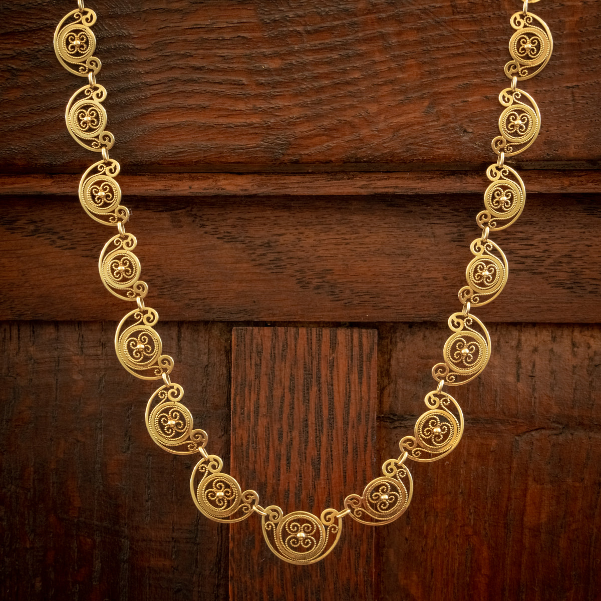 Antique Victorian 18Ct Gold Chain Necklace Circa 1900