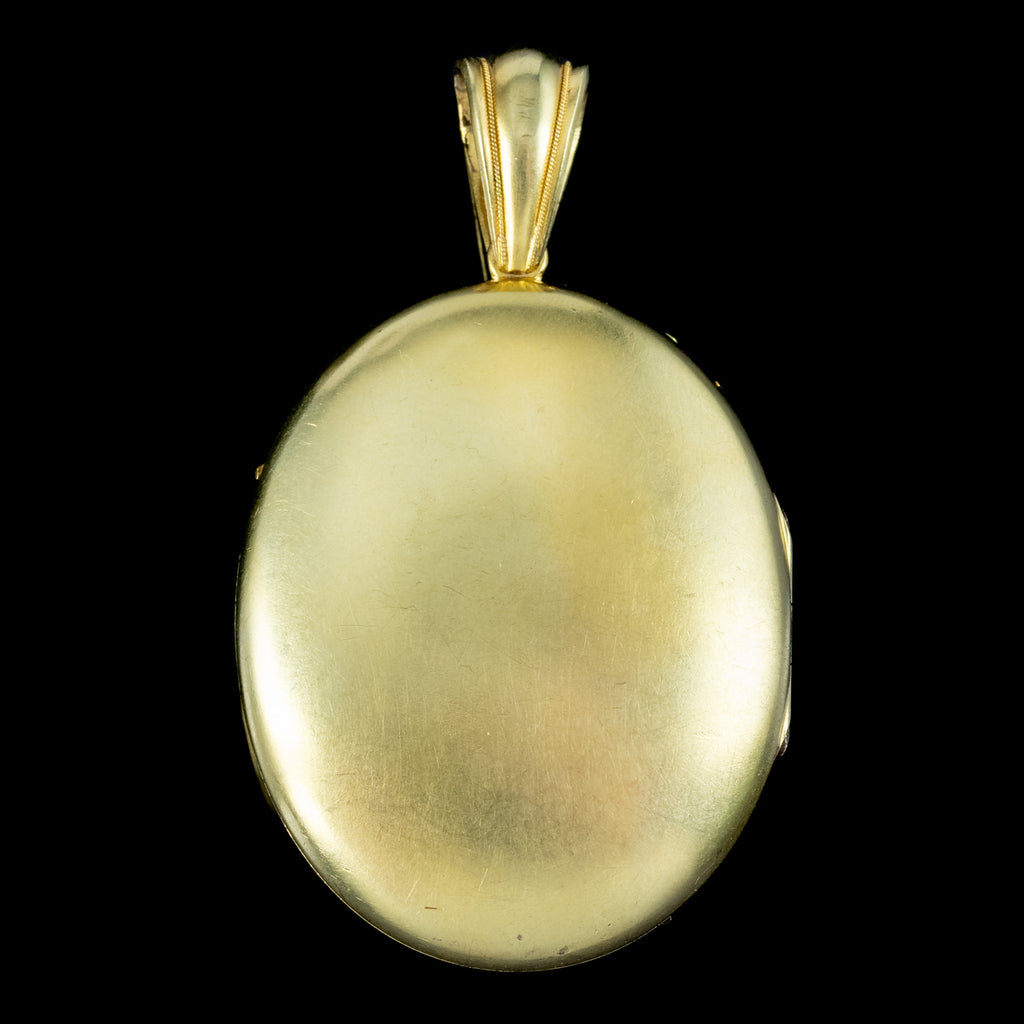 Antique Victorian 18ct Gold Clover Locket 