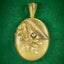 Antique Victorian 18ct Gold Floral Locket Circa 1880