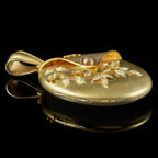 Antique Victorian 18ct Gold Floral Locket Circa 1880