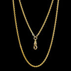 Antique Victorian 18ct Gold Rope Guard Chain Necklace