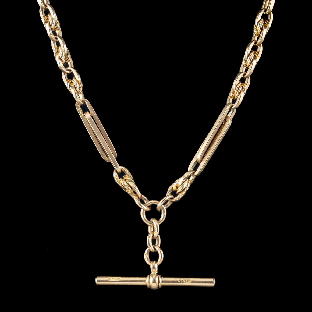 Antique Victorian 9ct Gold Albert Chain