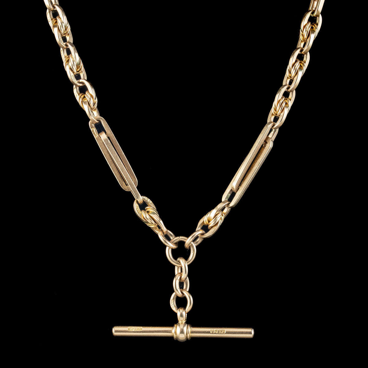 Antique Victorian 9ct Gold Albert Chain
