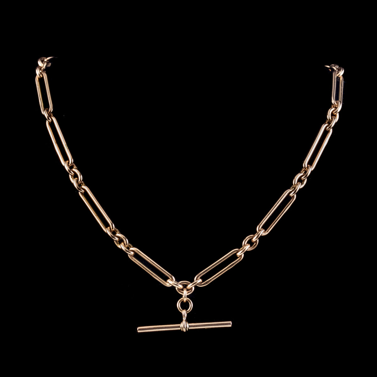Antique Victorian 9ct Gold Albert Chain 