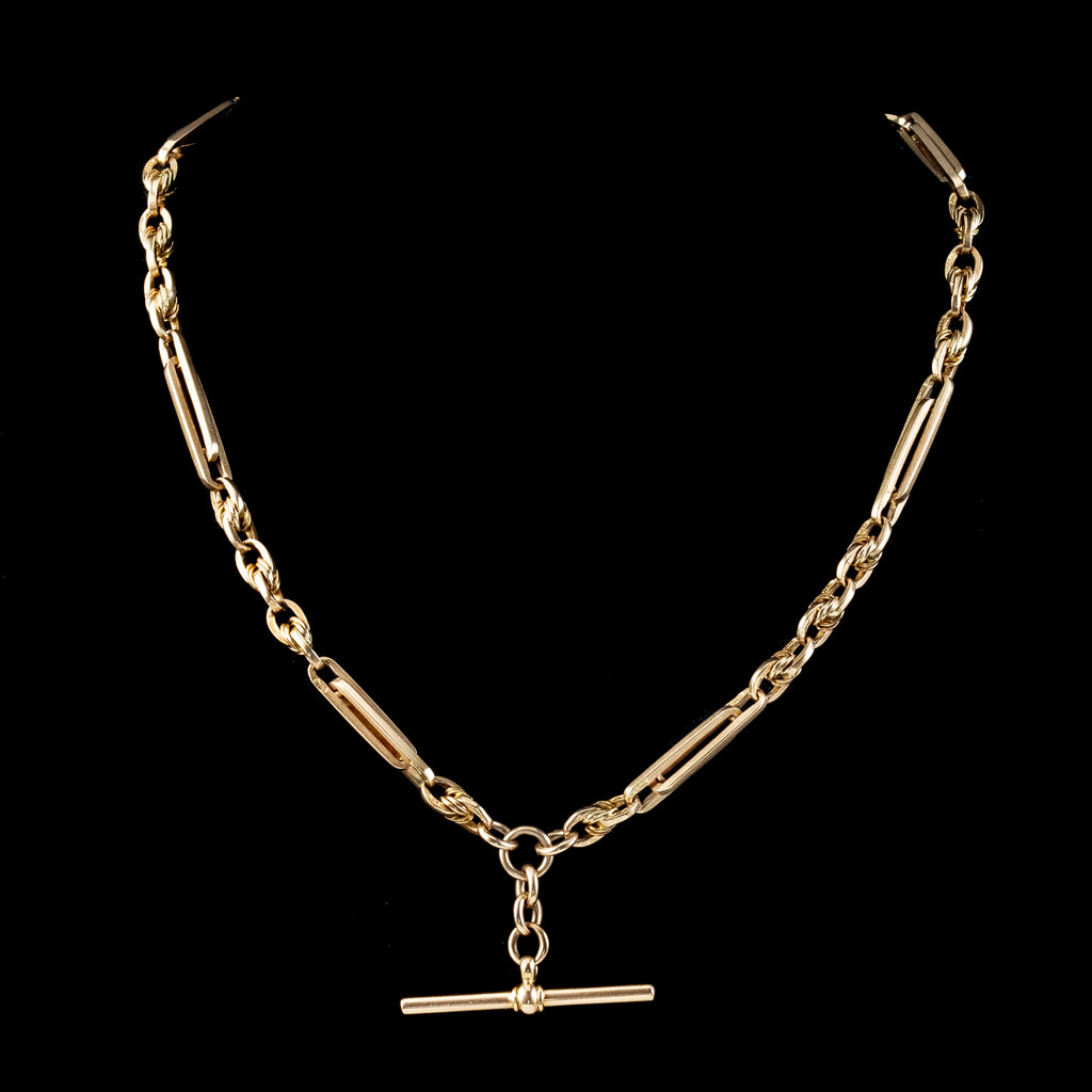 Antique Victorian 9ct Gold Albert Chain
