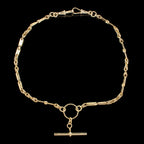 Antique Victorian Albert Chain 9ct Gold With T-Bar