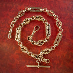 Antique Victorian Albert Chain 9ct Gold 