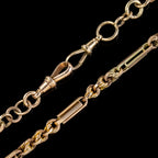 Antique Victorian Albert Chain Necklace 9ct Gold Circa 1880
