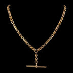 Antique Victorian Albert Chain Necklace 9ct Gold Circa 1880