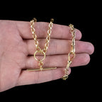 Antique Victorian Albert Chain Necklace 9ct Gold