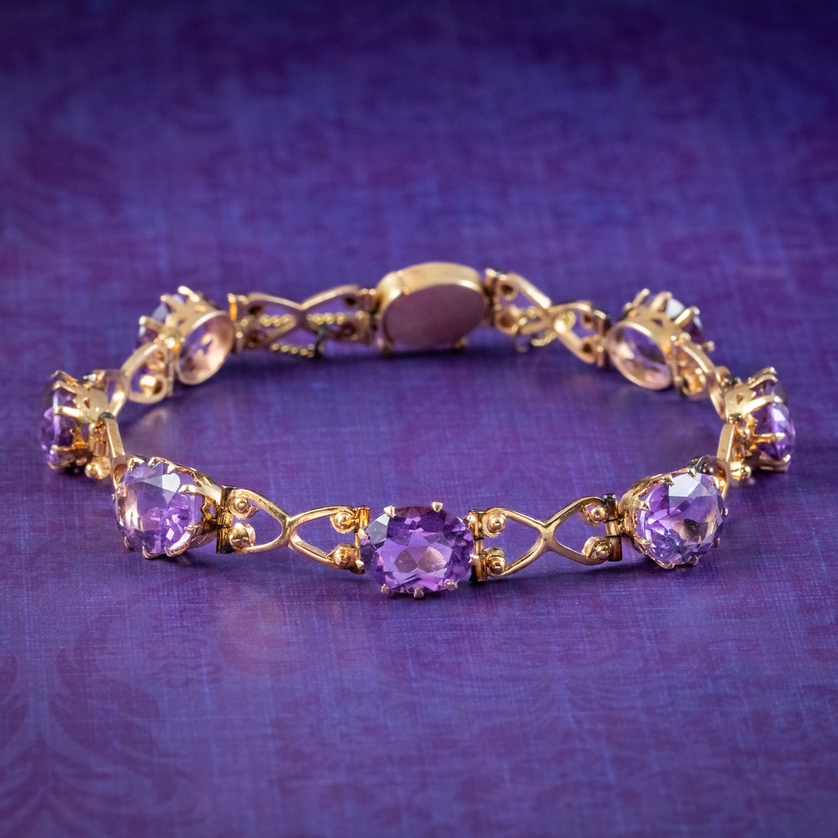 Antique Victorian Amethyst Bracelet 18ct Gold 21ct Of Amethyst  Main image