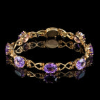 Antique Victorian Amethyst Bracelet 18ct Gold 21ct Of Amethyst 