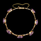 Antique Victorian Amethyst Bracelet 18ct Gold 21ct Of Amethyst 