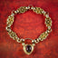 Antique Victorian Bracelet Garnet Heart Padlock Circa 1860 Boxed