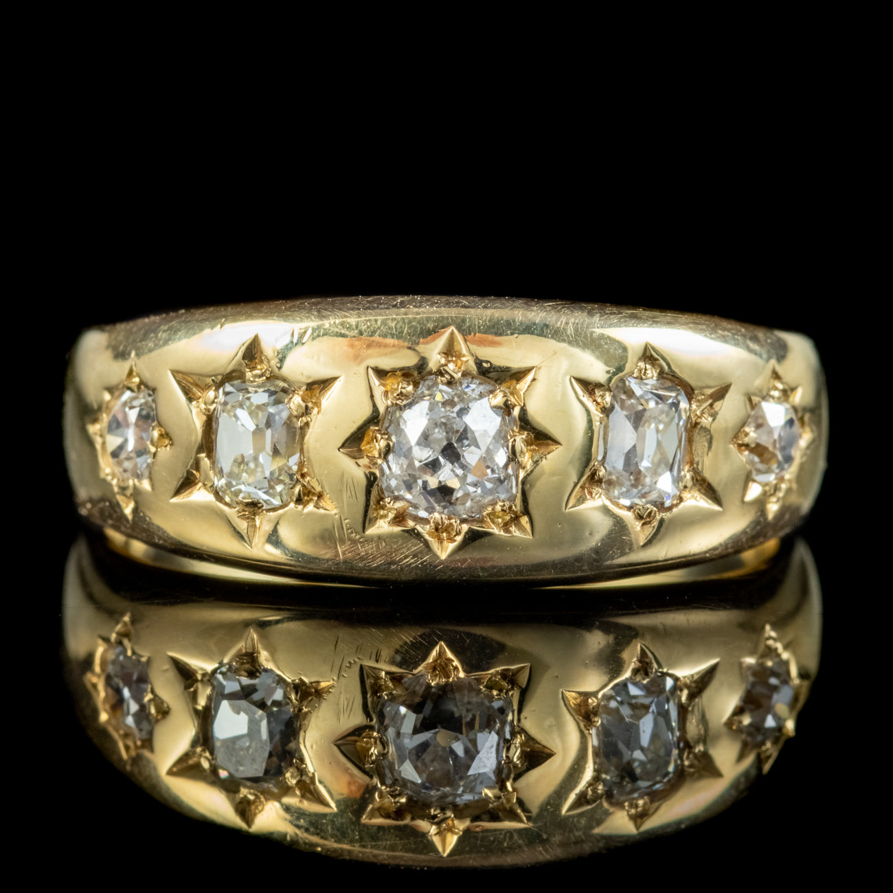Antique Victorian Diamond Band Ring 1ct Of Diamond Circa 1890