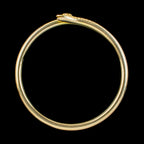 Antique Victorian Diamond Emerald Snake Slave Bangle 15ct Gold