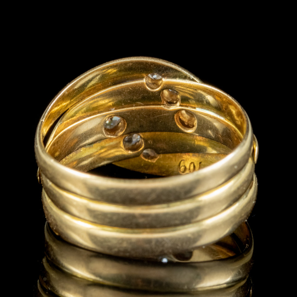 Antique Victorian Diamond Snake Ring Dated 1899