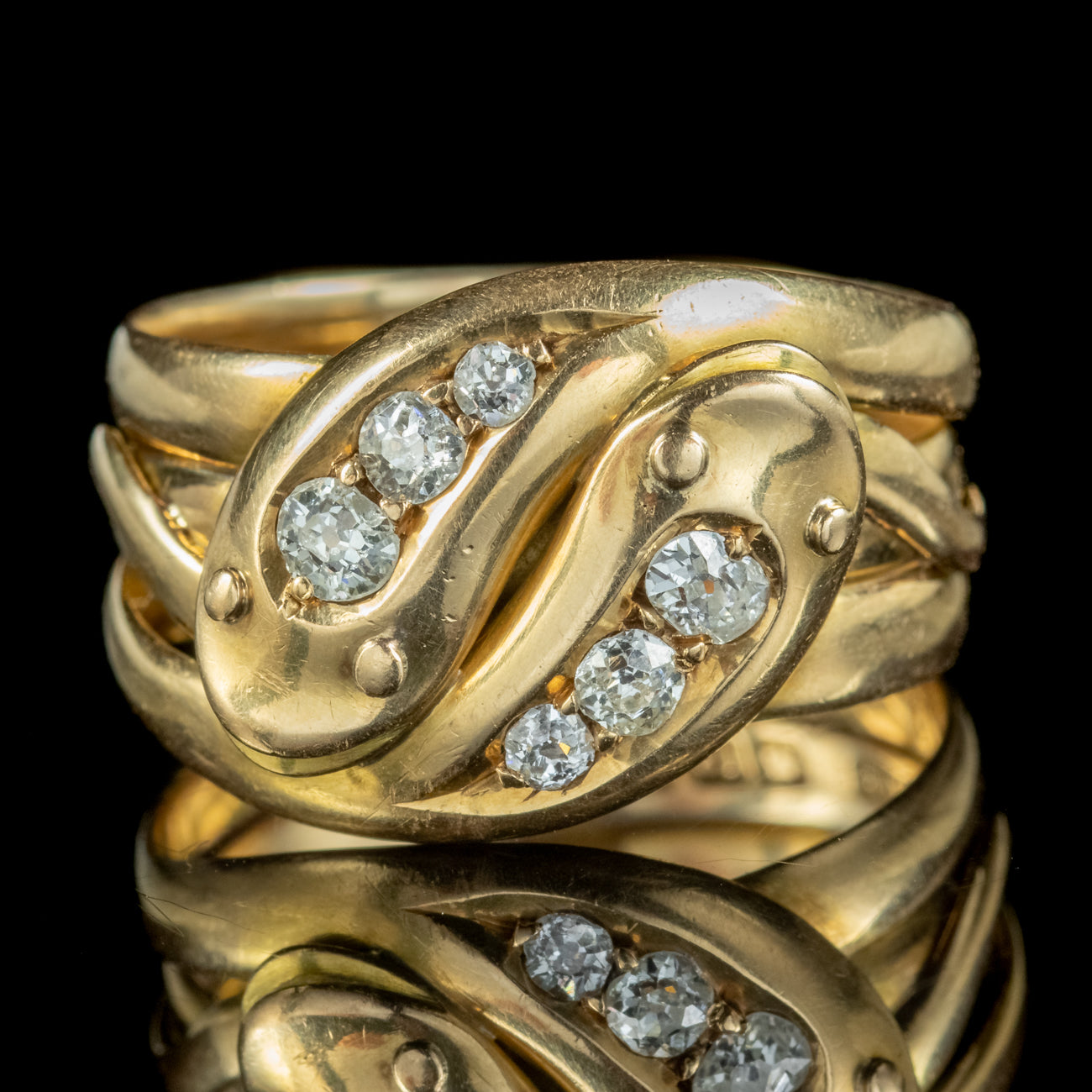 Antique Victorian Diamond Snake Ring Dated 1899 Secondary image