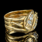Antique Victorian Diamond Snake Ring Dated 1899