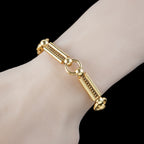 Antique Victorian Etruscan Bracelet With Heart Padlock 15ct Gold