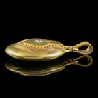 Antique Victorian Etruscan Diamond Locket 18ct Gold