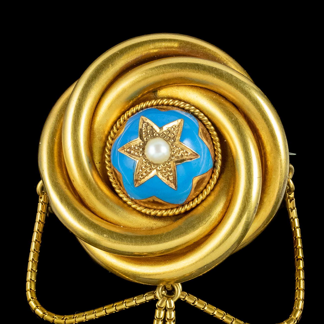 Antique Victorian Etruscan Revival Brooch Ollivant And Botsford With Box