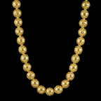 Antique Victorian Etustcan Revival Bead Necklace 15ct Gold Circa 1880