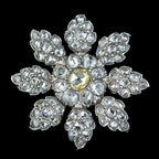 Antique Victorian Fancy Diamond Flower Brooch 7ct Of Diamond 