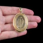 Antique Victorian Floral Locket 18ct Gold Boxed Circa 1890