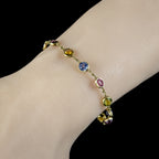 Antique Victorian Gemstone Bracelet 18ct Gold Circa 1900
