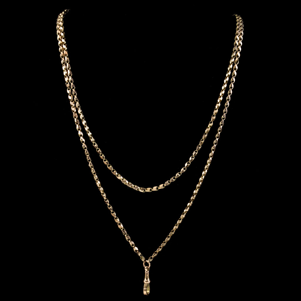 Antique Victorian Guard Chain 9ct Gold Circa 1880