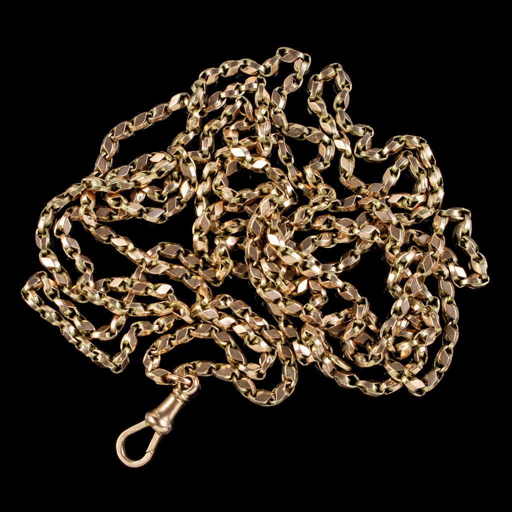 Antique Victorian Guard Chain 9ct Gold Circa 1880