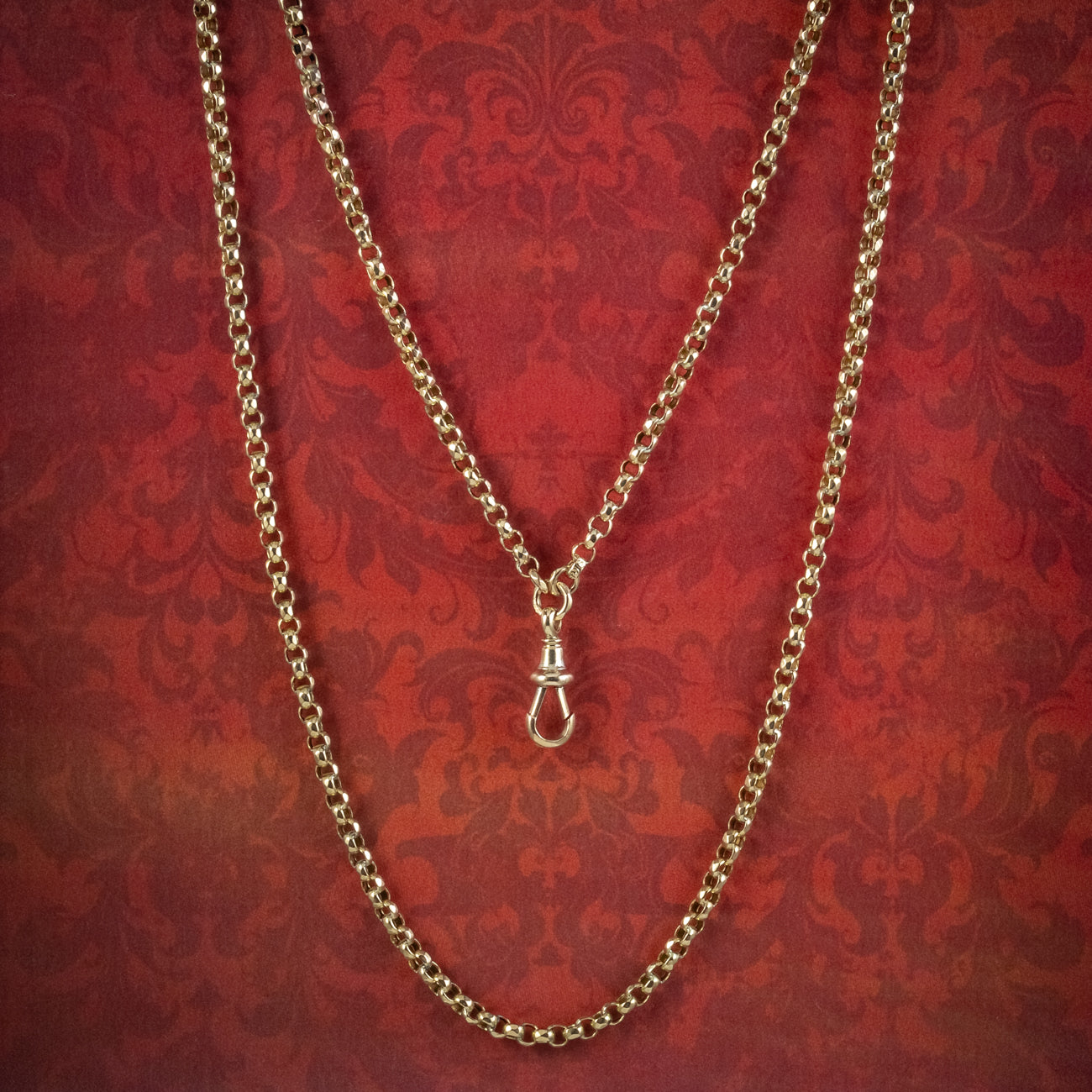 Antique Victorian Guard Chain Necklace 9ct Gold Main image