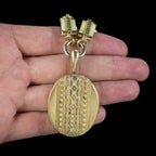 Antique Victorian Locket Collar Necklace Silver 18ct Gold Gilt Circa 1880