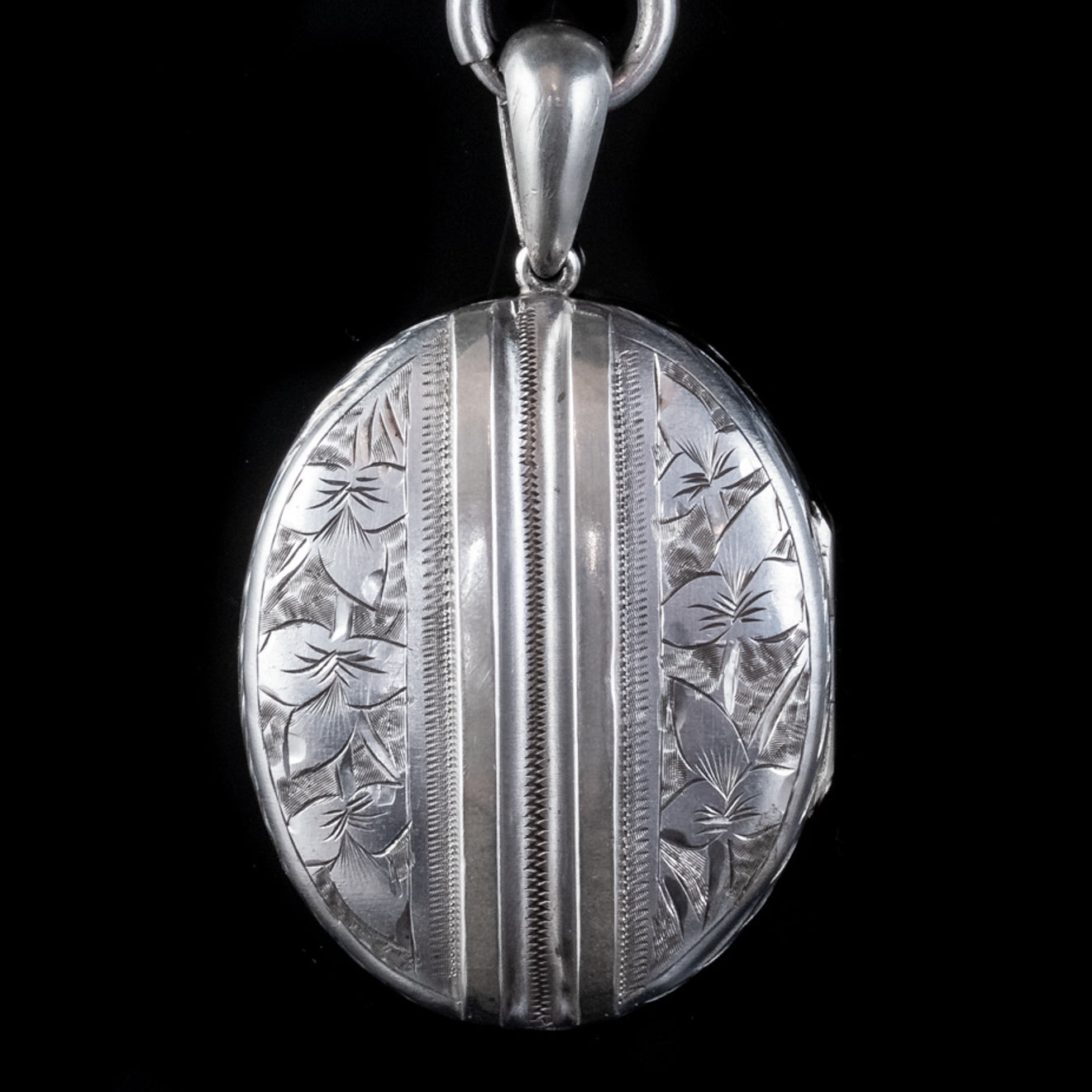 Antique-Victorian-Locket-Collar-Necklace-Silver-Circa-1890-BACK
