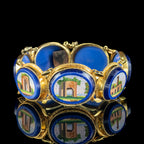 Antique Victorian Micro Mosaic Bracelet 18ct Gold 