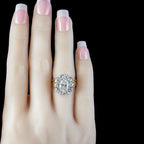 Antique Victorian Old Cut Diamond Cluster Ring 4.5ct Total 