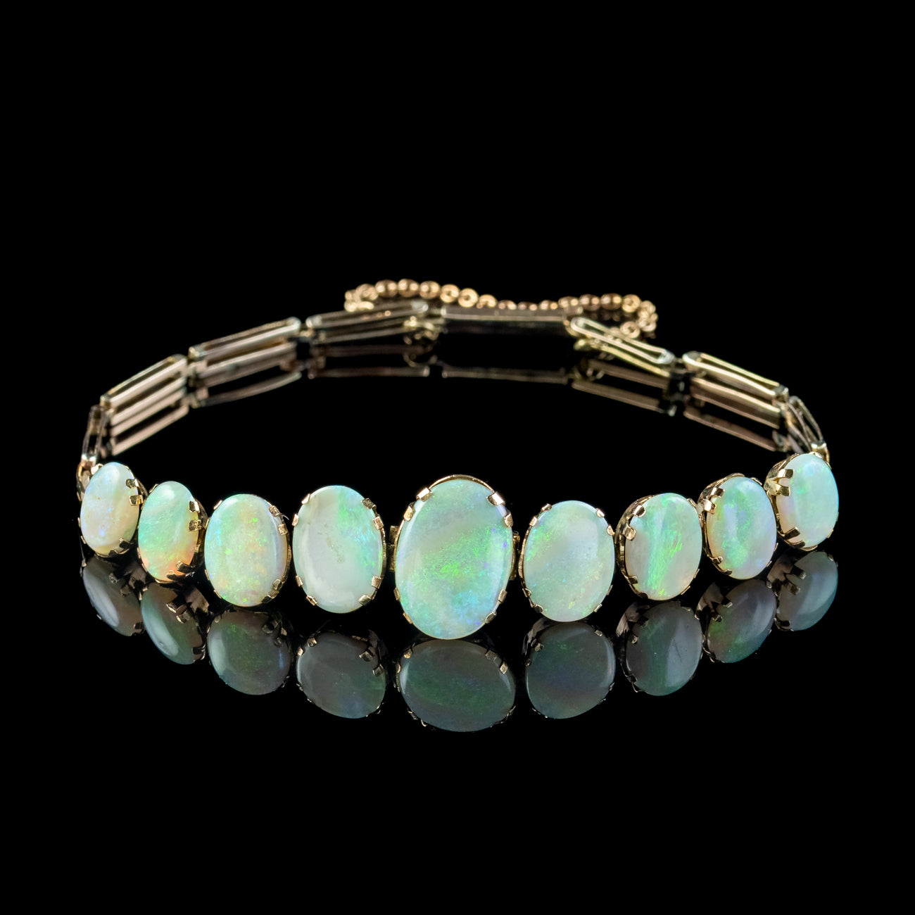 Antique Victorian Opal Bracelet 18ct Total 9ct Gold Secondary image