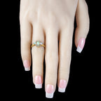 Antique Victorian Opal Diamond Cluster Ring Dated 1886