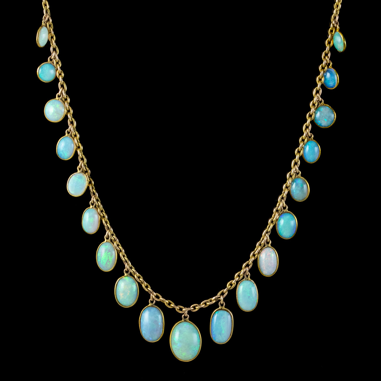 Antique Victorian Opal Necklace 9ct Gold With Box Secondary image