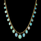 Antique Victorian Opal Necklace 9ct Gold With Box