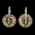 Antique Victorian Rose Cut Diamond Cluster Earrings 5ct Of Diamond With Box