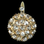Antique Victorian Rose Cut Diamond Cluster Earrings 5ct Of Diamond With Box