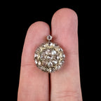 Antique Victorian Rose Cut Diamond Cluster Earrings 5ct Of Diamond With Box