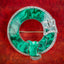 Antique Victorian Scottish Malachite Buckle Brooch Silver