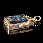 Antique Victorian Venus And Mars Agate Cameo Locket 15ct Gold