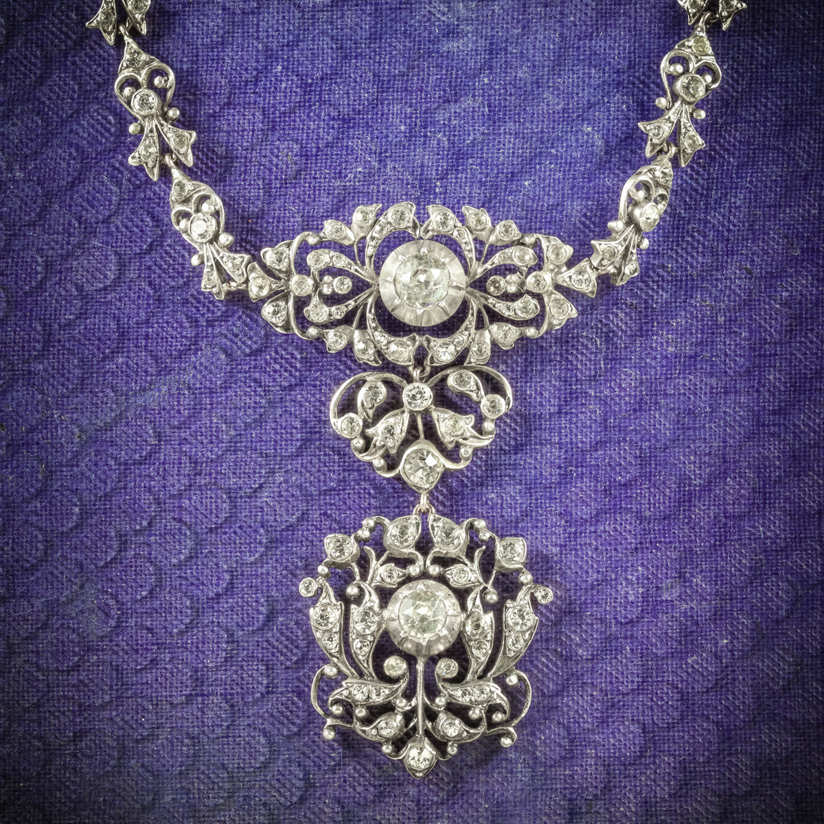 Antique Georgian Silver Paste Necklace Circa 1800 COVER Main image