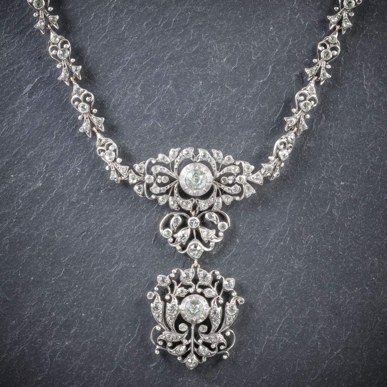 Antique Georgian Silver Paste Necklace Circa 1800 Secondary image